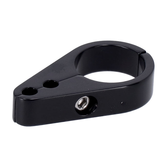 2-piece frame cable clamp. Throttle/Idle. Black — Universal