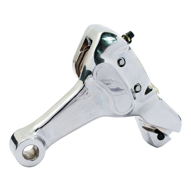 Brake caliper & bracket assembly, rear. Chrome — 00-05 Dyna (NU)