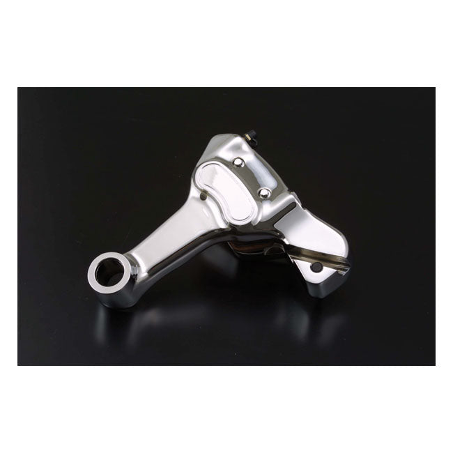 Brake caliper & bracket assembly, rear. Chrome — 06-07 Dyna (NU)