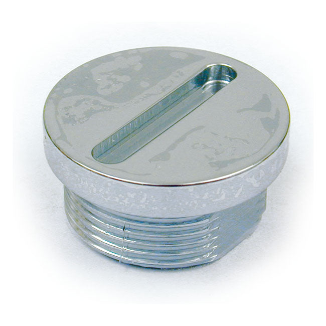 XL oil fill & clutch adj. plug, slotted — 77-85 XL Sportster (NU)