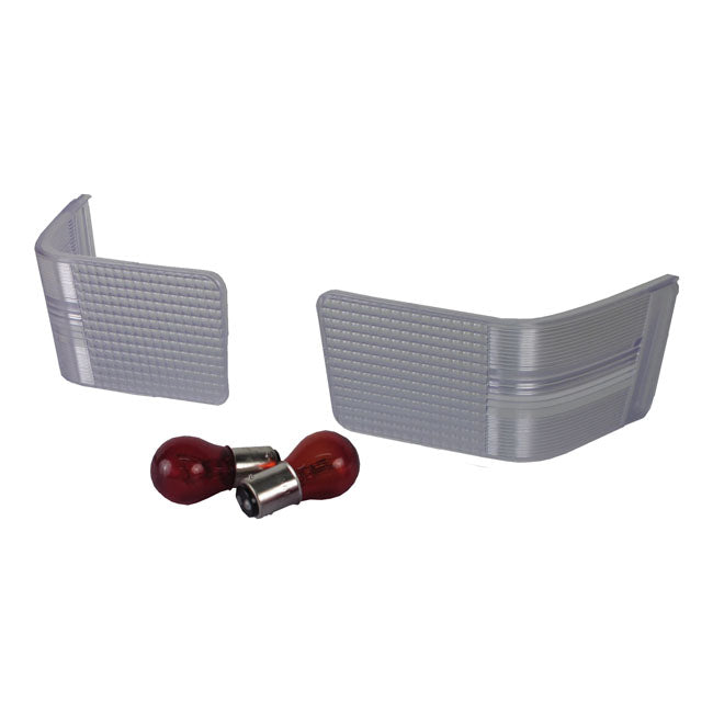 Tour-Pak replacement lens kit. Clear lens — 89-13 FLT/Touring WITH TOURPAK BRAKE/TAIL LIGHT KIT