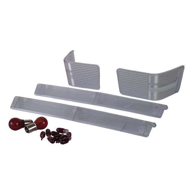 Tour-Pak replacement lens kit. Clear lens — 79-05 FLT/Touring (NU)