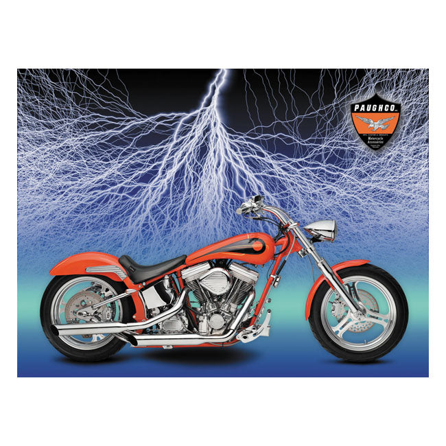 Paughco, Slash cut exhaust (38"). Chrome — 66-69 Shovel (NU)