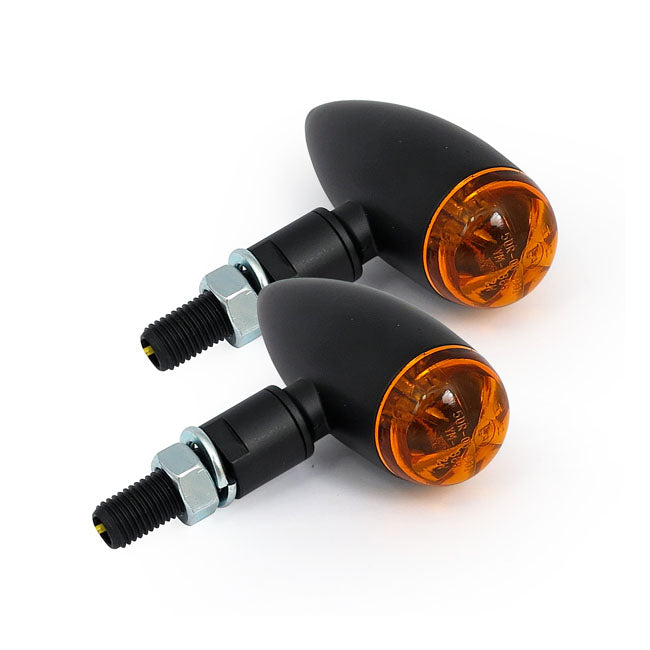 Micro bullet LED turn signals, black — 913018