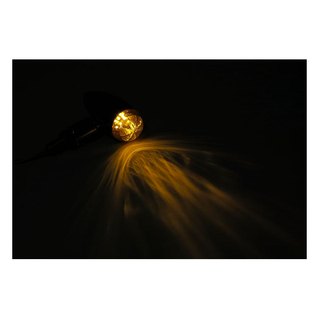Micro bullet LED turn signals, chrome — 913021
