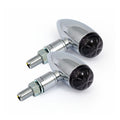 Micro bullet LED turn signals, chrome — 913021
