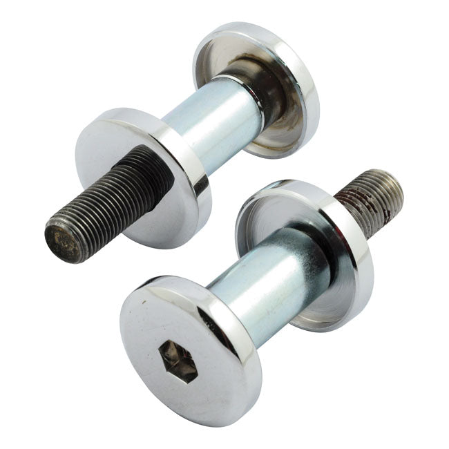 Custom smooth riser mount kit. Chrome, 1/2-20 threaded