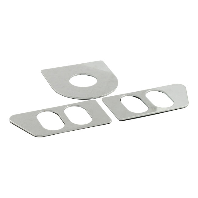 Chrome ignition & switch cover set 3pcs