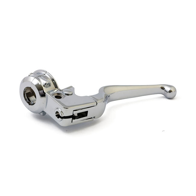 Clutch lever assembly. Chrome — 82-95 Big Twin; XL Sportster (NU)