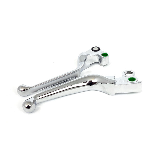 Handlebar lever kit, wide blade — 82-95 Big Twin; XL Sportster (NU)