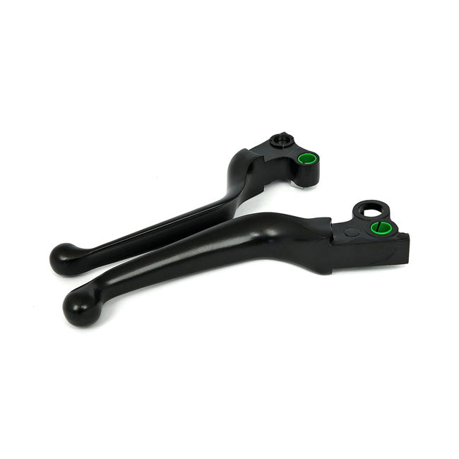 Handlebar lever kit, wide blade — 82-95 Big Twin; XL Sportster (NU)
