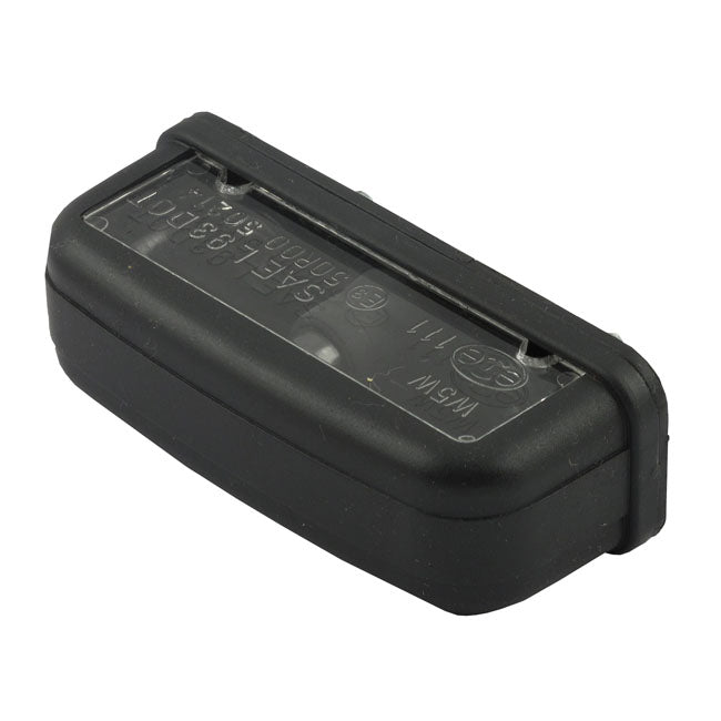 License plate light stockk, black. ECE appr.