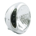 7" gladiator FL style H4 headlamp. Chrome
