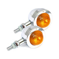 Bullet turn signals, pointed lens. Chrome