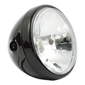 Reno 7" H4 headlamp. no halo ring. Black