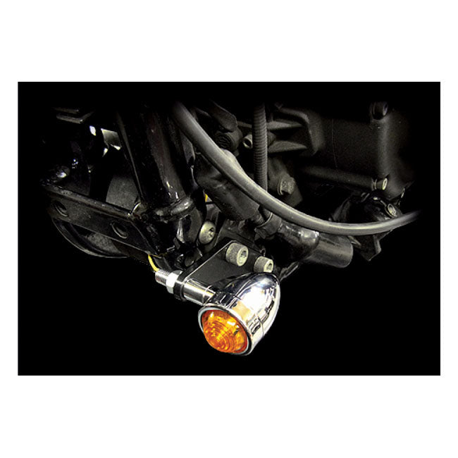 XL Sportster turn signal mount brackets. Front. Black
