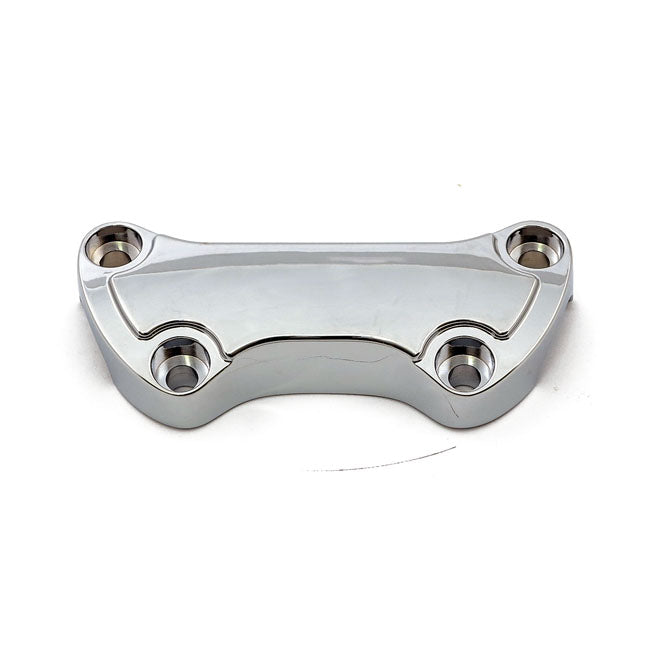 Handlebar top clamp, without skirt — Various 73-22 Big Twin; XL Sportster (Excl. FLT/Touring). With 1" diameter bars