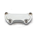 Handlebar clamp Low Scalloped, with skirt. Chrome