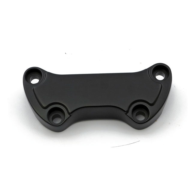 Handlebar clamp Low Scalloped, with skirt. Black