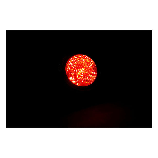 Old school LED taillight, type 1. Chrome. Clear lens