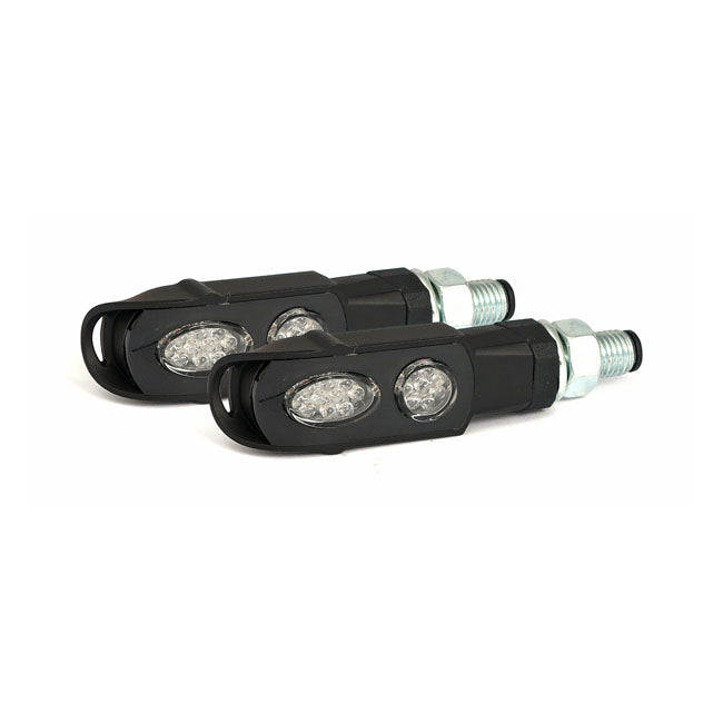 Cluster, LED turn signals. Black. Clear lens