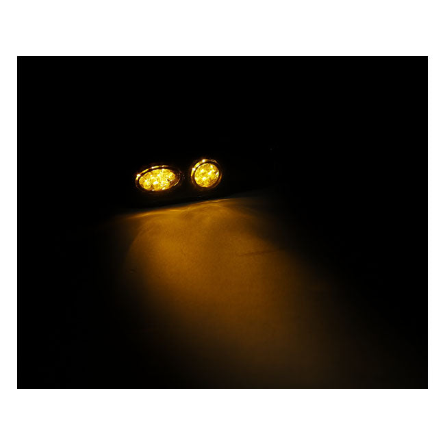 Cluster, LED turn signals. Black. Smoke lens