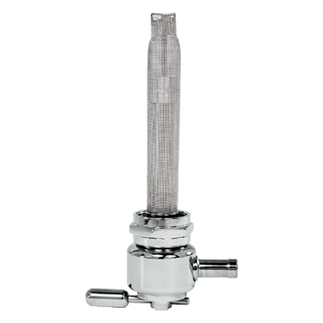 Pingel, Power-Flo petcock round smooth — 75-06 Big Twin; XL Sportster (NU) (Excl. inj. models); customs with 75-up style threaded tanks