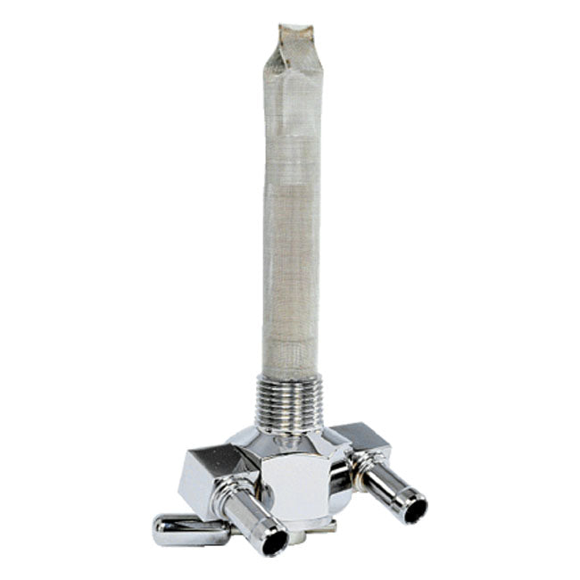 Pingel, Power-Flo petcock, dual outlet — 75-06 Big Twin; XL Sportster (NU) (Excl. inj. models); customs with 75-up style threaded tanks