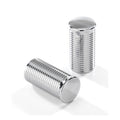 Kustom Tech, FL handlebar grip ends. Ribbed chrome aluminum