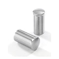 Kustom Tech, FL handlebar grip ends. Ribbed satin aluminum