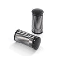 Kustom Tech, FL handlebar grip ends. Ribbed black CC alu
