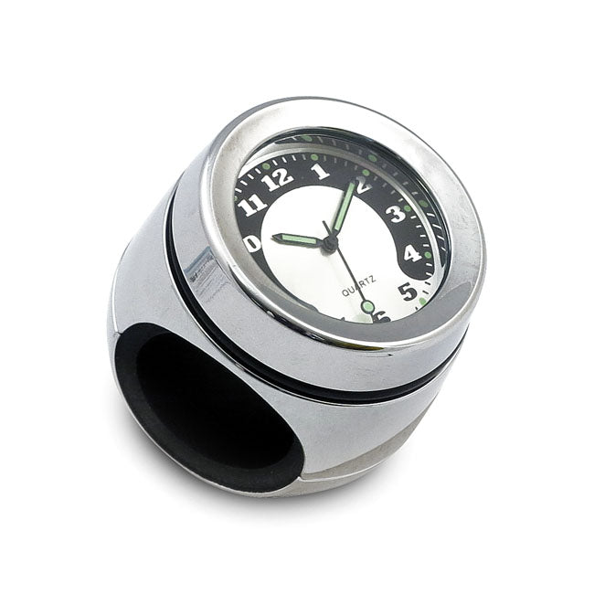 Handlebar mounted clock. Chrome