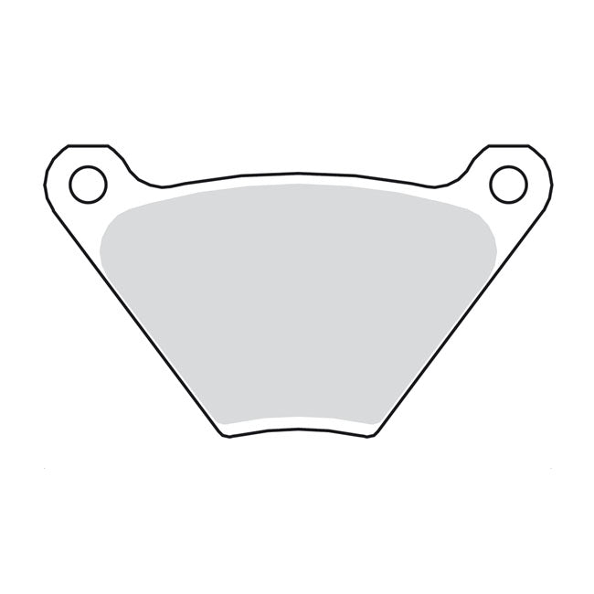 EBC, brake pad set. Organic — Front: 1973 XL Sportster; FX; 72-84 FL (NU).  Rear: 73-80 FL; 73-83 FX (NU) .
