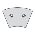 EBC, brake pad set. Organic — Front: 74-77 XL Sportster; FX (NU)