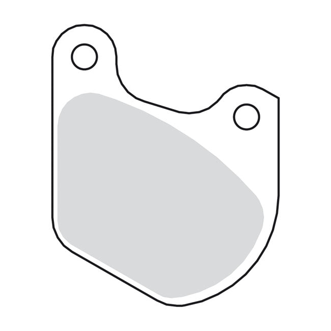 EBC, brake pad set. Organic — Front: 80-83 FLT/Touring;  Rear: 79-81 XL Sportster.