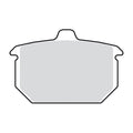 EBC, brake pad set. Organic — Rear: 82-E87 XL Sportster; FXR; FXST; 84-85 FX; 83-86 FXWG (NU)