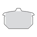 EBC, brake pads. V-Pad semi sintered copper — Rear: 82-E87 XL Sportster; FXR; FXST; 84-85 FX; 83-86 FXWG (NU)