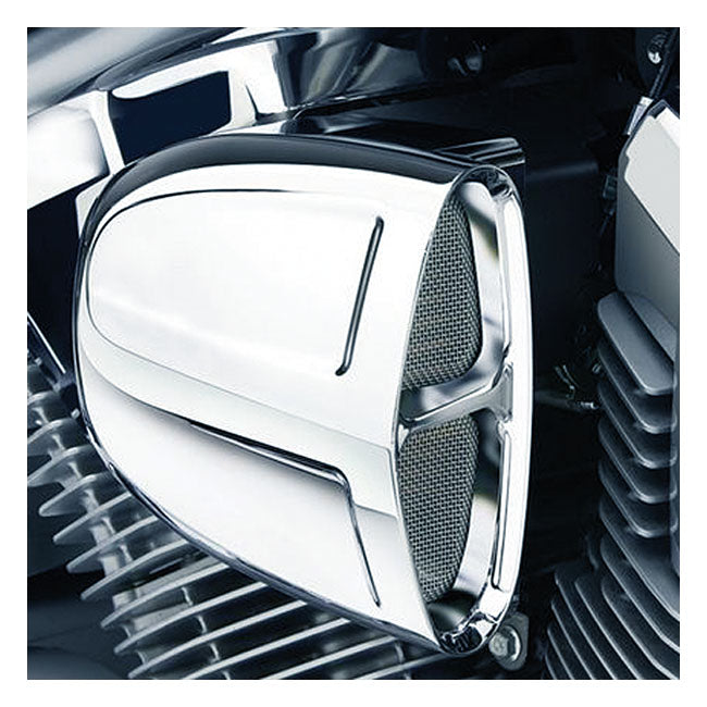 Cobra, PowrFlo intake system. Chrome — 16-17 Softail; 2017 FXDLS; 08-16 FLT/Touring; Trike. (e-throttle models) (NU)