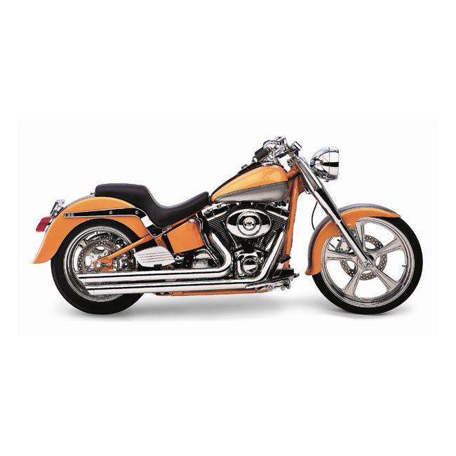 Cobra, Speedster SlashDown exhaust. Chrome — 07-11 Softail (Excl. 08-11 FXCW/C Rockers; SE & CVO engines) (NU)