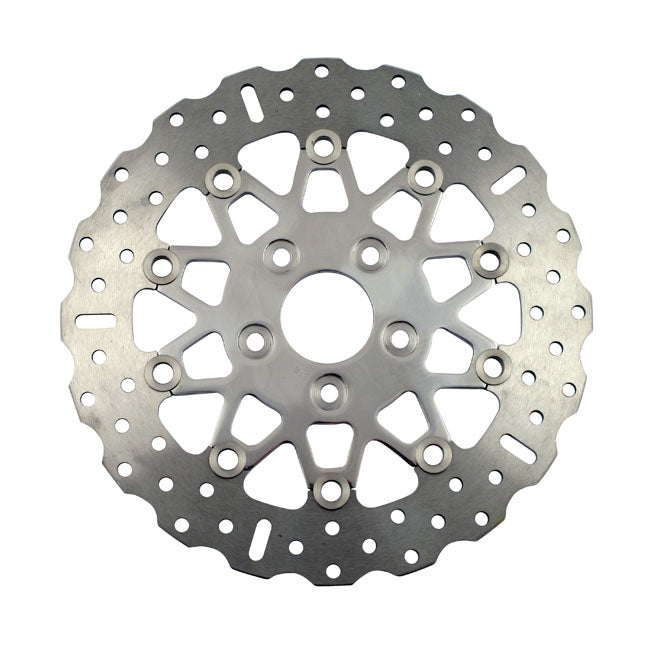 EBC pol. Stainl. Contour floating rotor — Most up to 1999 H-D models (NU)