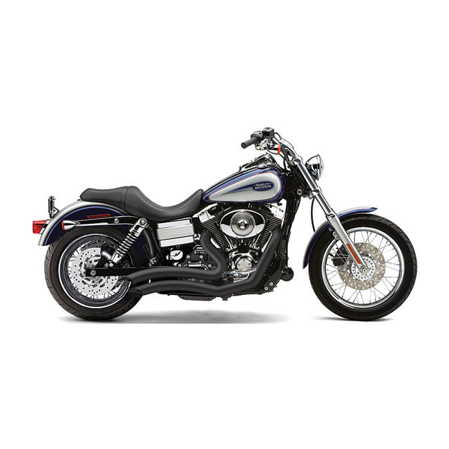 Cobra, Speedster Short Swept exhaust. Black — 12-17 Dyna (incl. 12-16 FLD Switchback) (NU)
