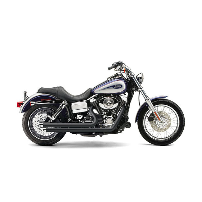 Cobra, Speedster SlashDown exhaust. Black — 12-17 Dyna (incl. 12-16 FLD SWitchback) (NU)