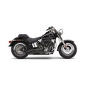 Cobra, Speedster Short Swept exhaust. Black — 12-17 Softail (excl. 13-17 Breakout)