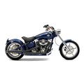 Cobra, 3" slip-on mufflers. Black — Softail: 00-06 FLSTF Fatboy; 00-06 FXSTD Deuce (NU)