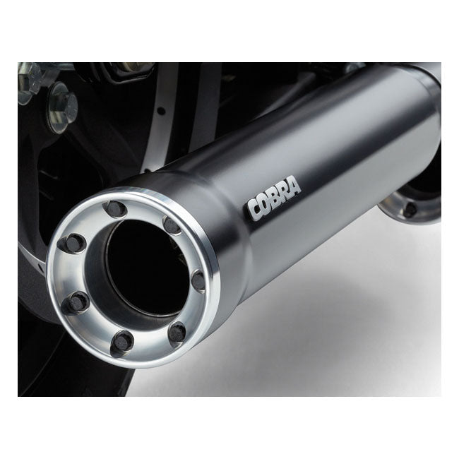 Cobra, 3" RPT Race Pro slip-on mufflers. Black — 04-13 XL Sportster (NU)