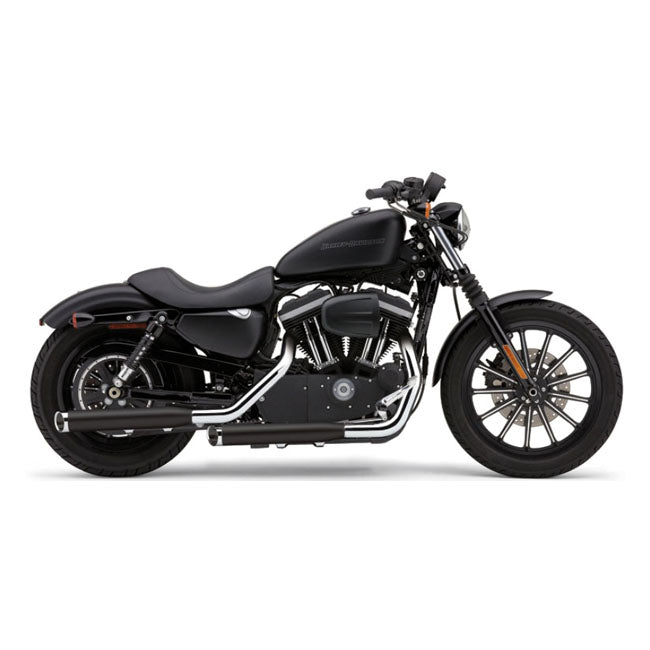 Cobra, 3" slip-on mufflers. Black — 14-22 XL Sportster