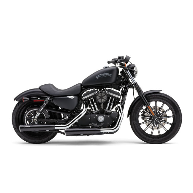 Cobra, 3" RPT Race Pro slip-on mufflers. Black — 14-22 XL Sportster (NU)