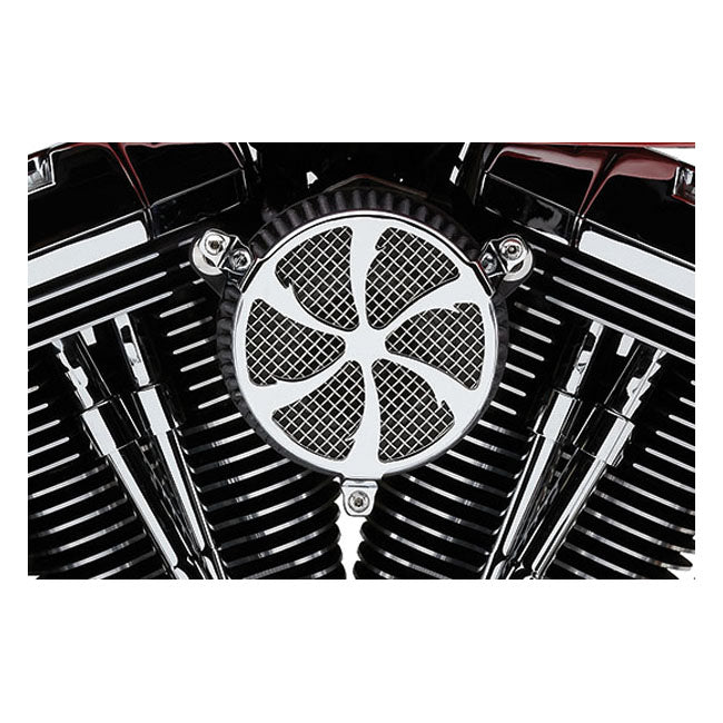 Cobra, naked air cleaner kit. Swept, chrome — 16-17 Softail; 2017 FXDLS; 08-16 FLT/Touring; Trike. (e-throttle) (NU)