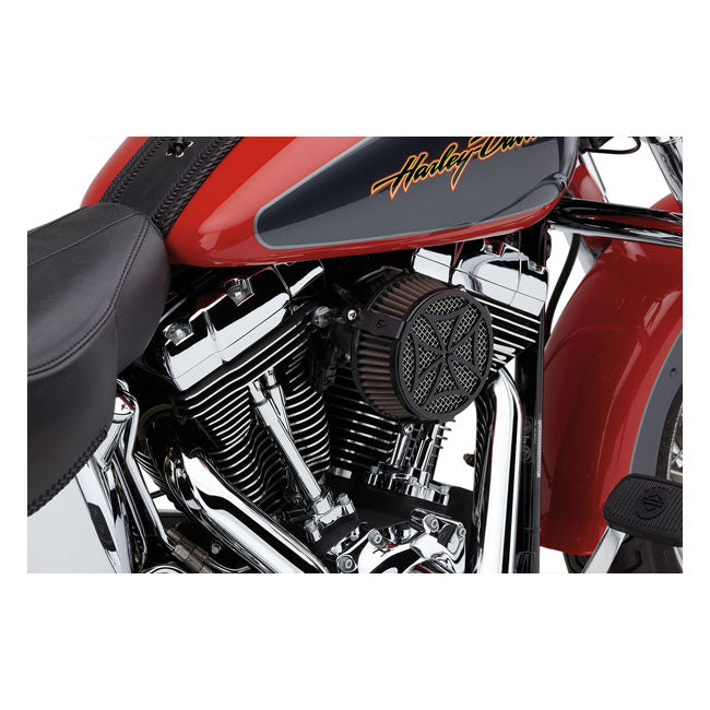 Cobra, Naked air cleaner kit. Cross. Black — 16-17 Softail; 2017 FXDLS; 08-16 FLT/Touring; Trike. (e-throttle) (NU)