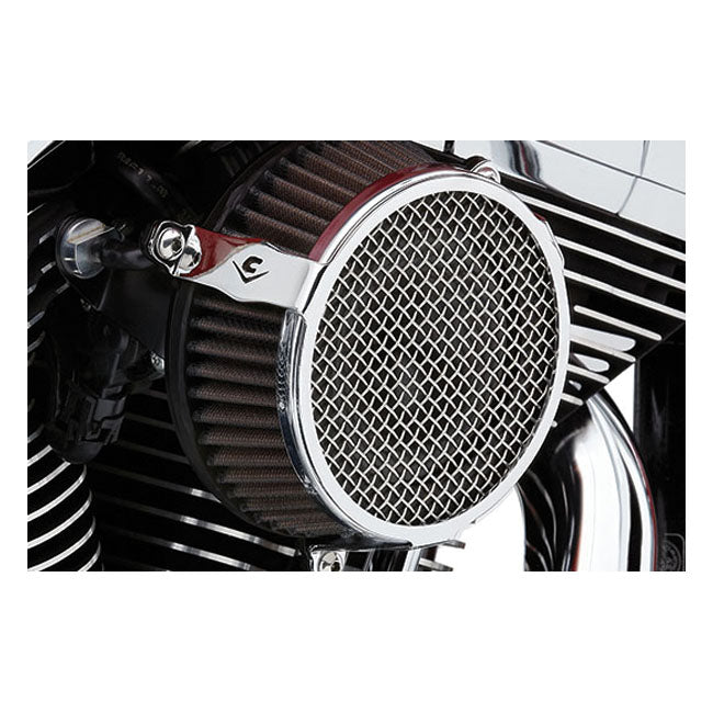 Cobra, Naked air cleaner kit. Plain. Chrome — 01-15 Softail; 04-17 Dyna (Excl. 2017 FXDLS); 02-07 FLT/Touring (NU)